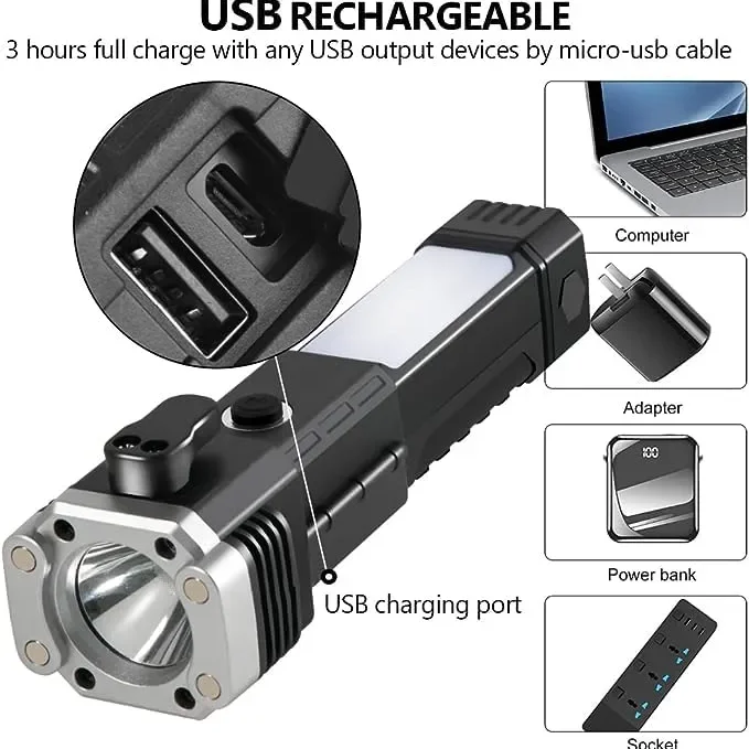 3W Rechargeable LED Torch - Image 5